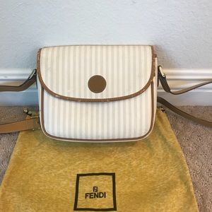 Vintage Fendi White Crossbody